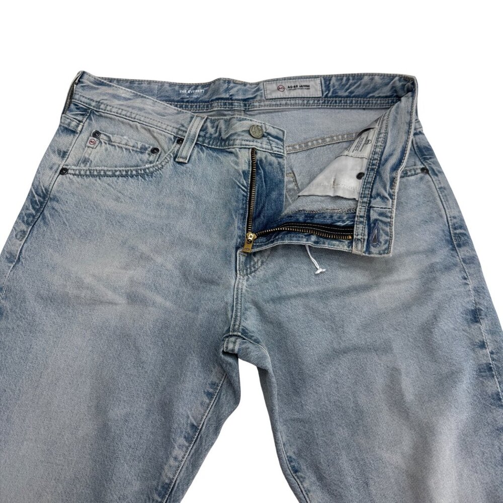 NEW AG Everett Slim Straight Jean Men's Light Blue Distressed Denim Pants, Sz 32 - Picture 4 of 11